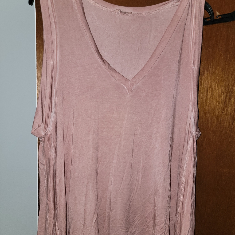 POL Pink Sleeveless Relaxed Tank Top